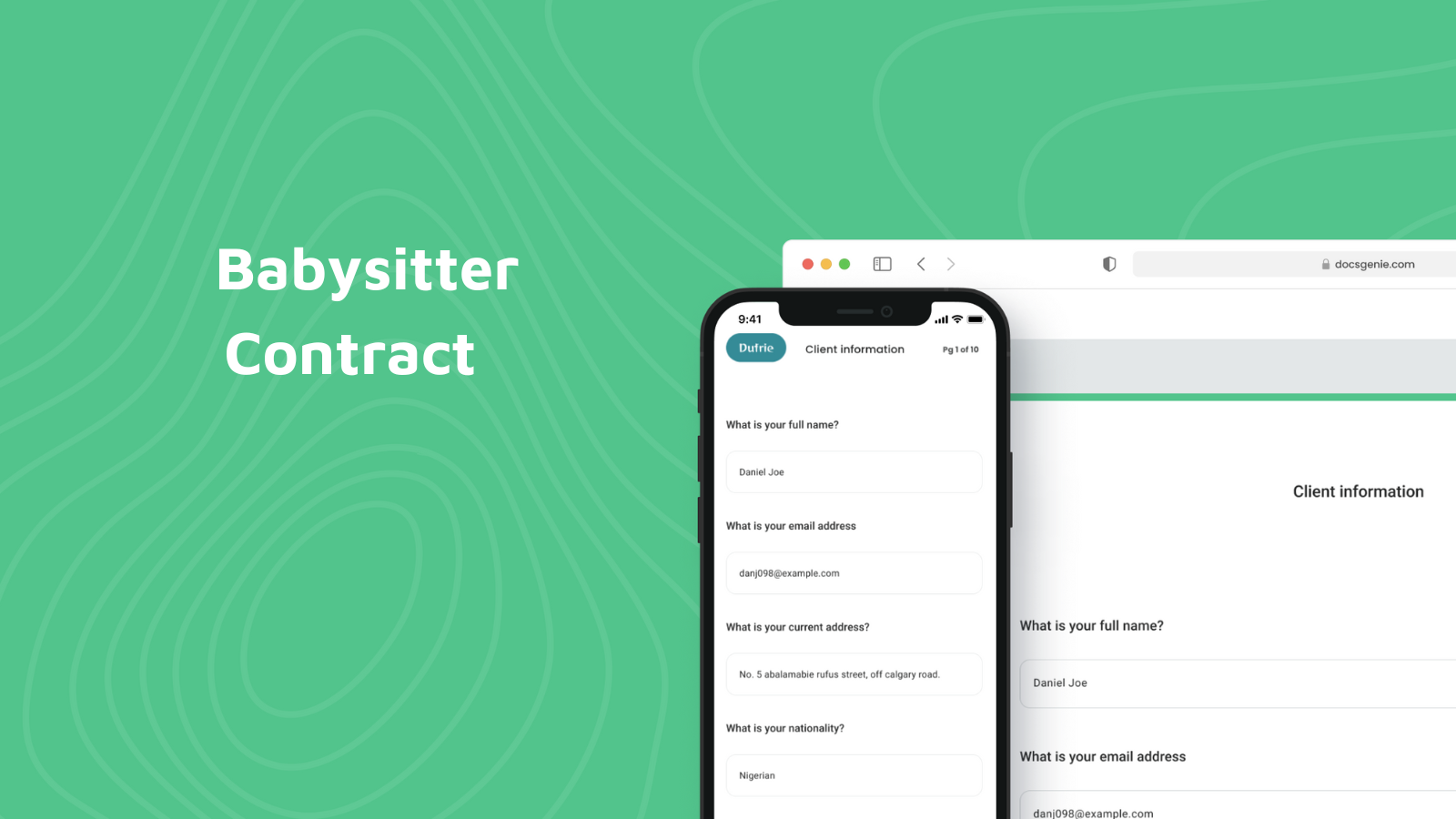 Free Babysitter Contract Template - DocsGenie