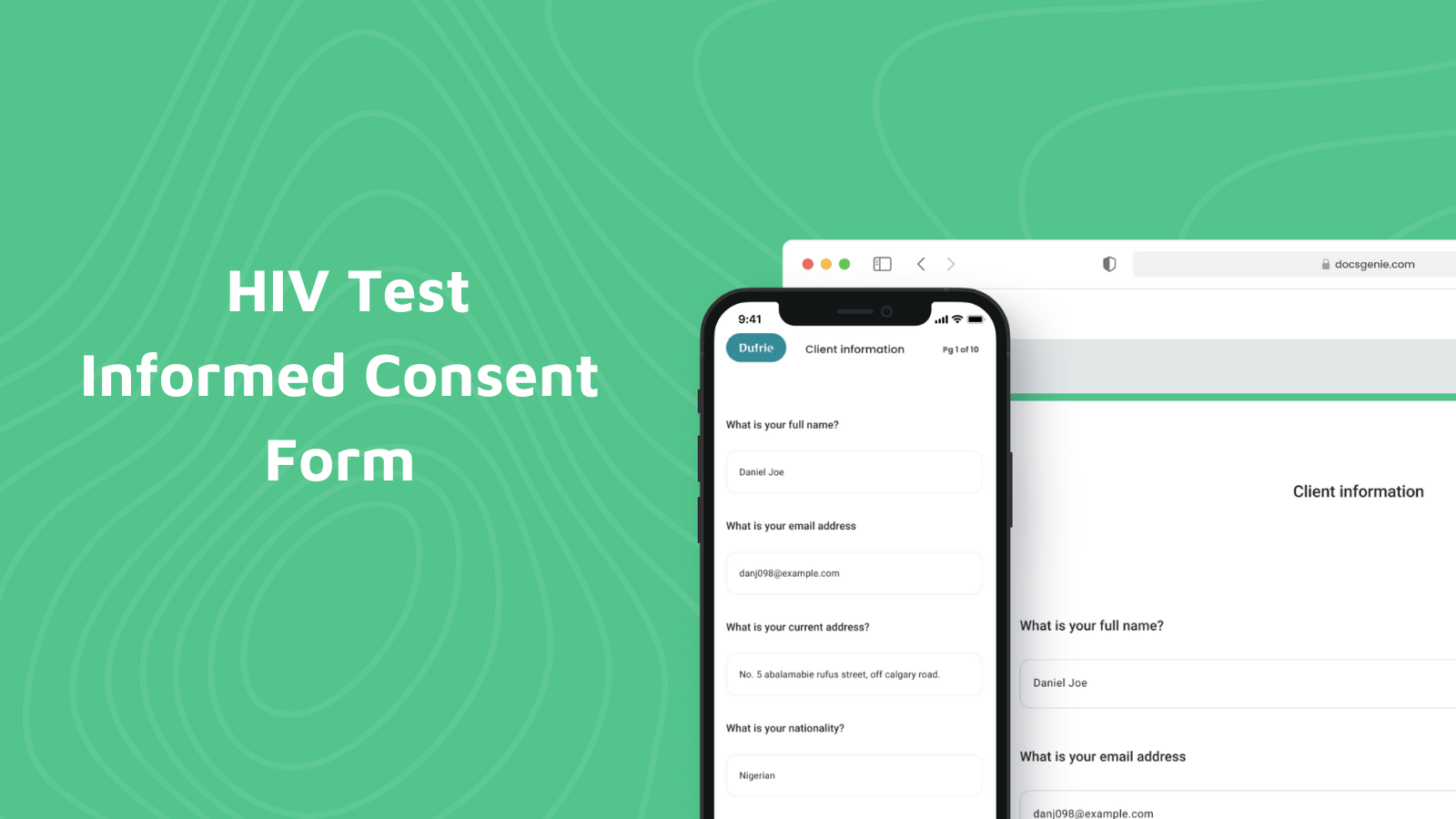 Free HIV Test Informed Consent Form Template - DocsGenie